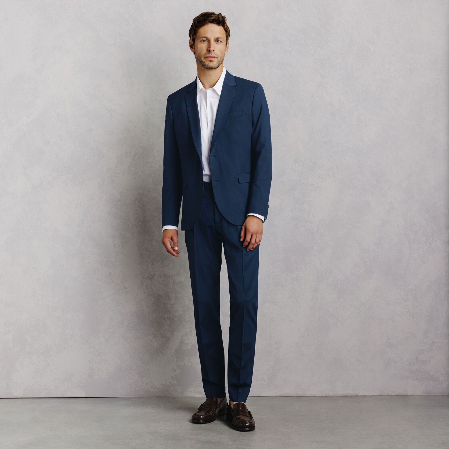 Veste de costume slim bi-stretch unie