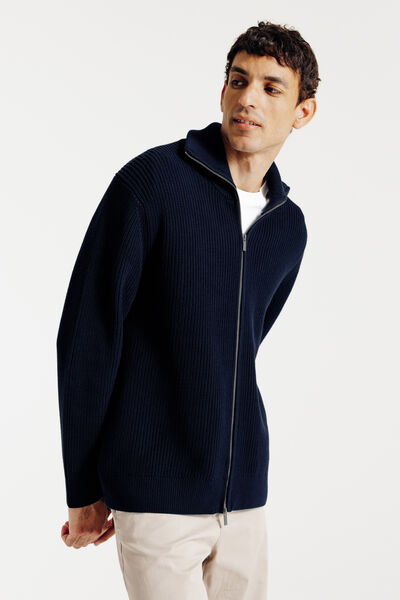 Gilet zippé col camionneur