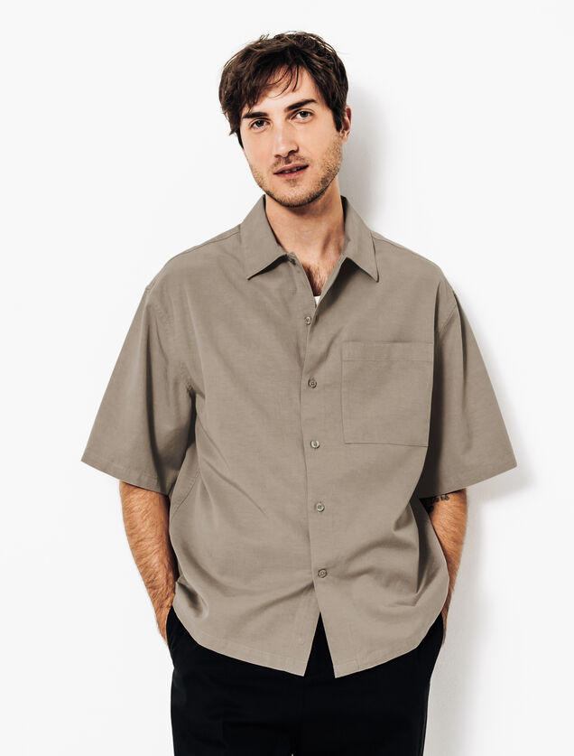 Chemisette en coton TENCEL&iquest;Lyocell unie boxy