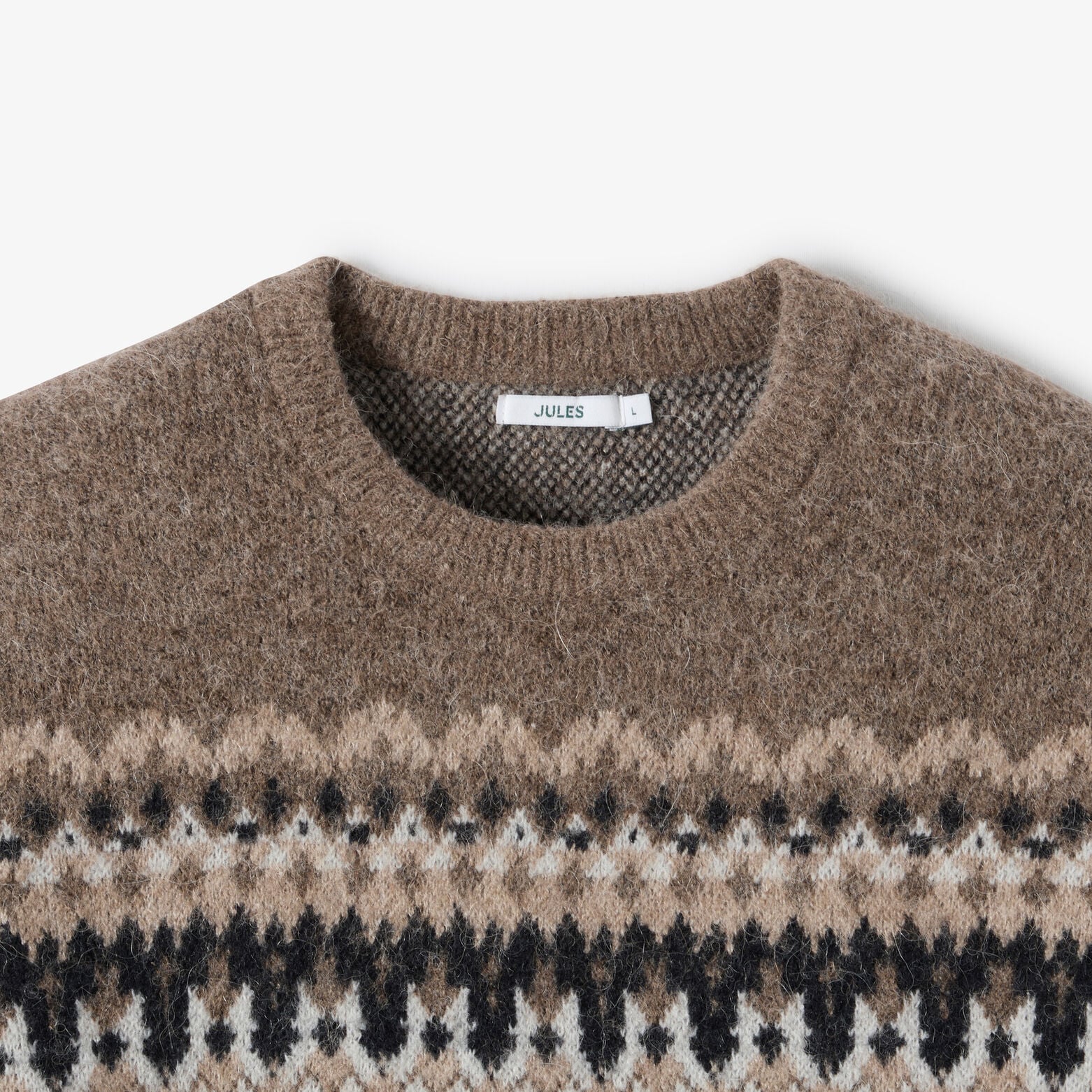 Pull col rond jacquard