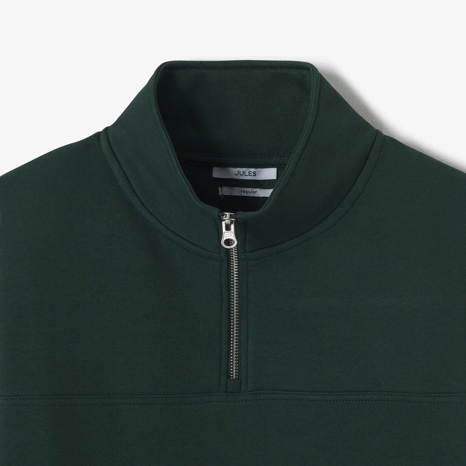 Sweat col montant zippé uni