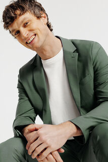 Slim fit kostuumvest in bi-stretchstof