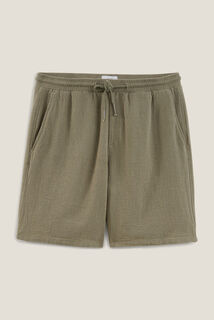 Bermuda taille élastiquée texturé