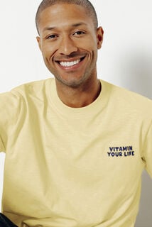 T-shirt in katoen met borduursel