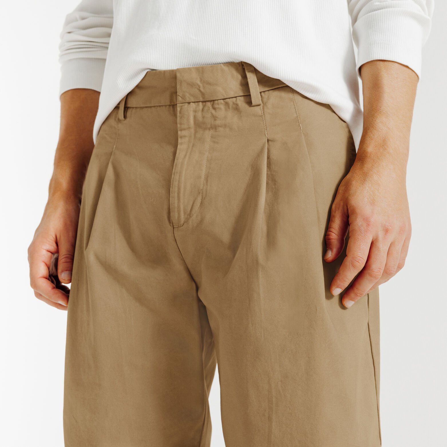 Skate fit broek dubbele plooi met omslag