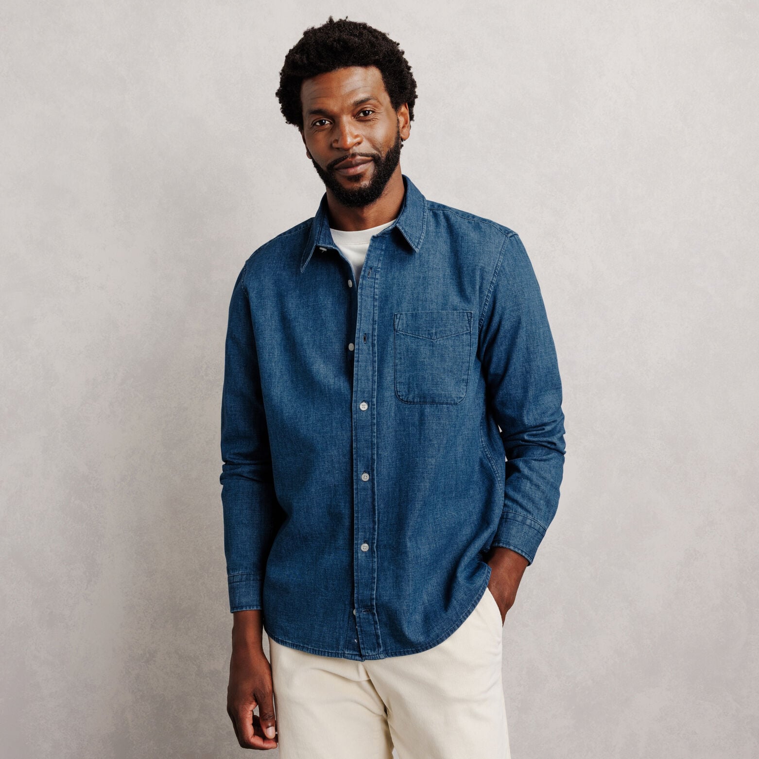 Chemise 100% coton chambray