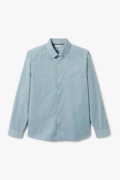 Chemise en velours c&ocirc;tel&eacute; unie