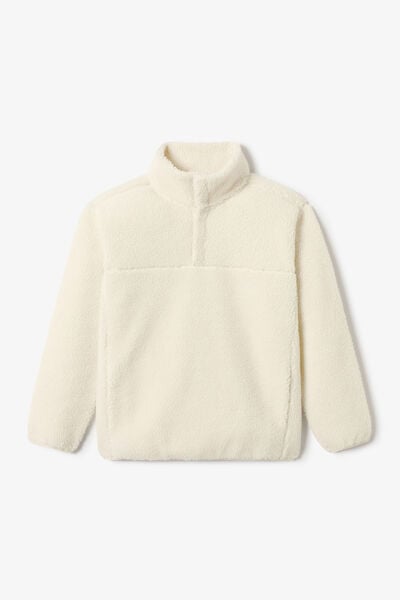 Sweat col montant pressionn&eacute; en sherpa