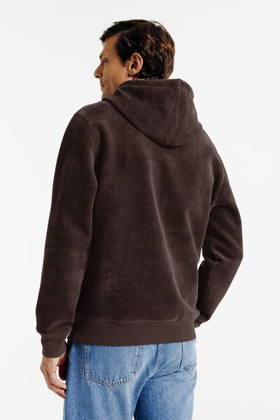 Sweater met kap in fluweel