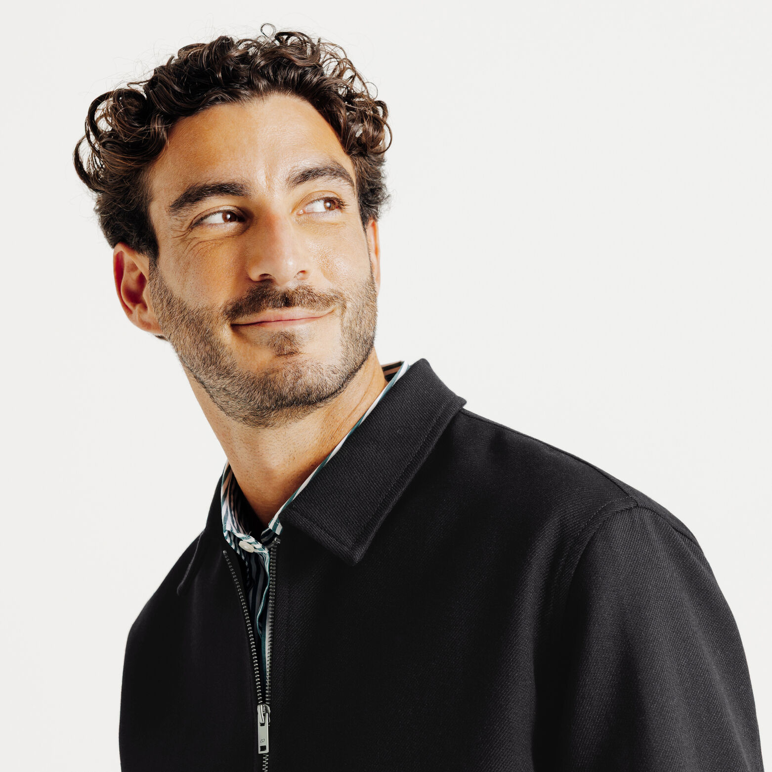 Jack met hemdskraag en rits