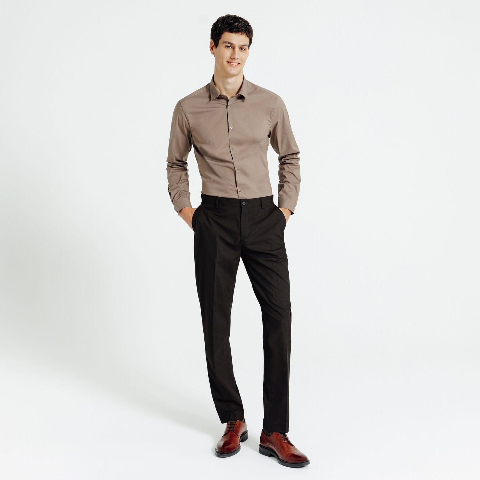 Pantalon de costume confort uni