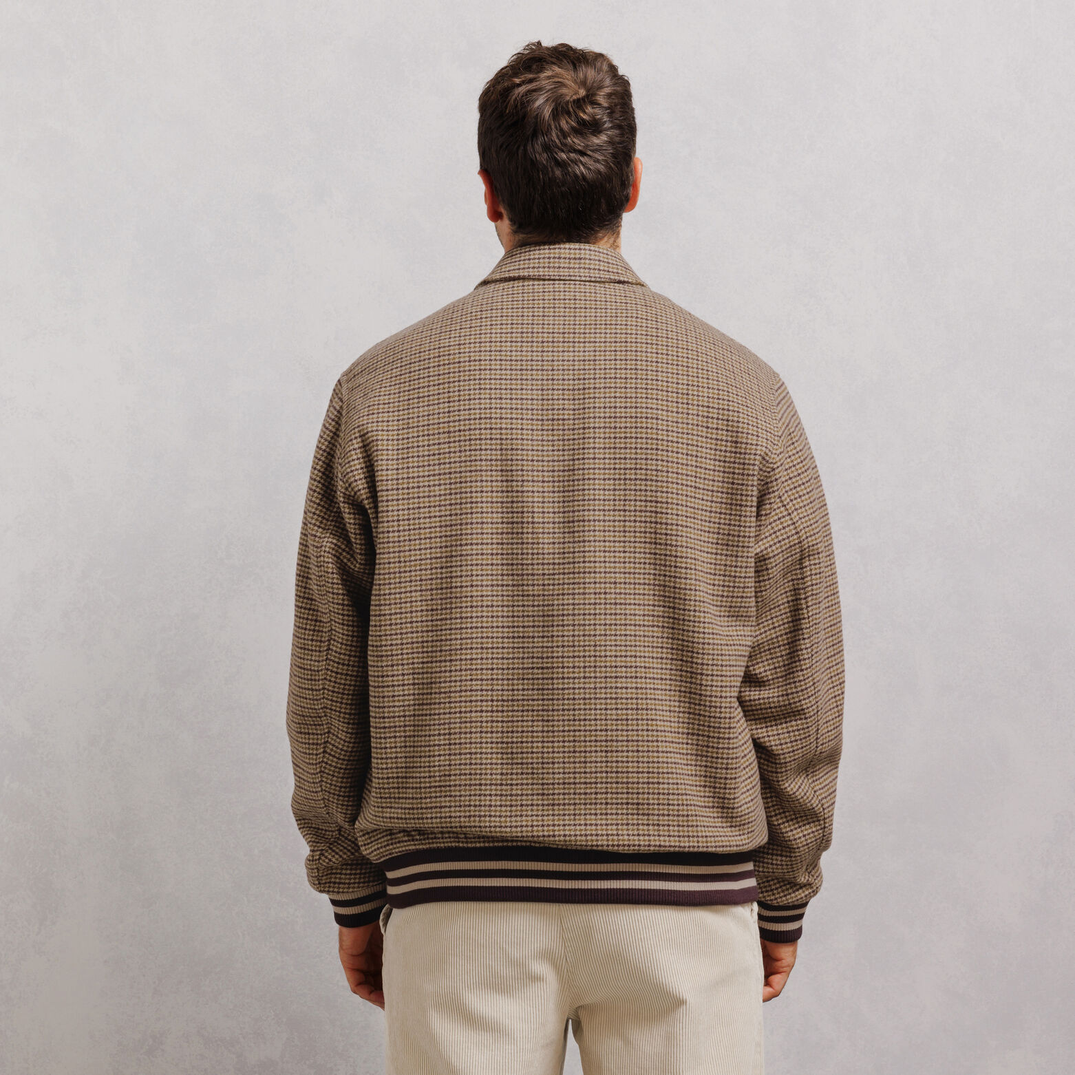 Blouson met hemdkraag en pied-de-poule