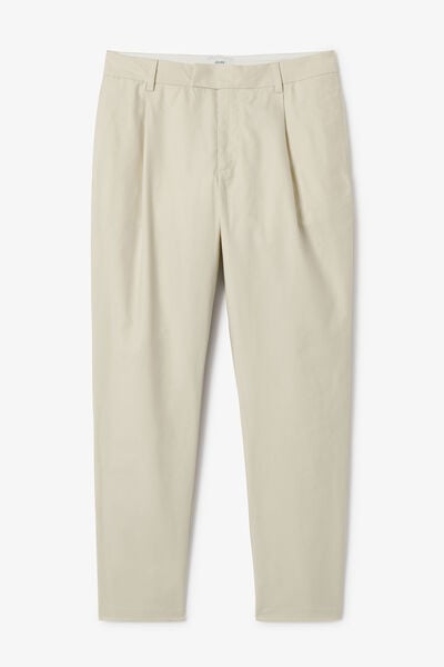 Pantalon chino &agrave; plis loose