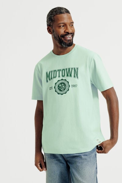 T-shirt in katoen met borduursel vooraan