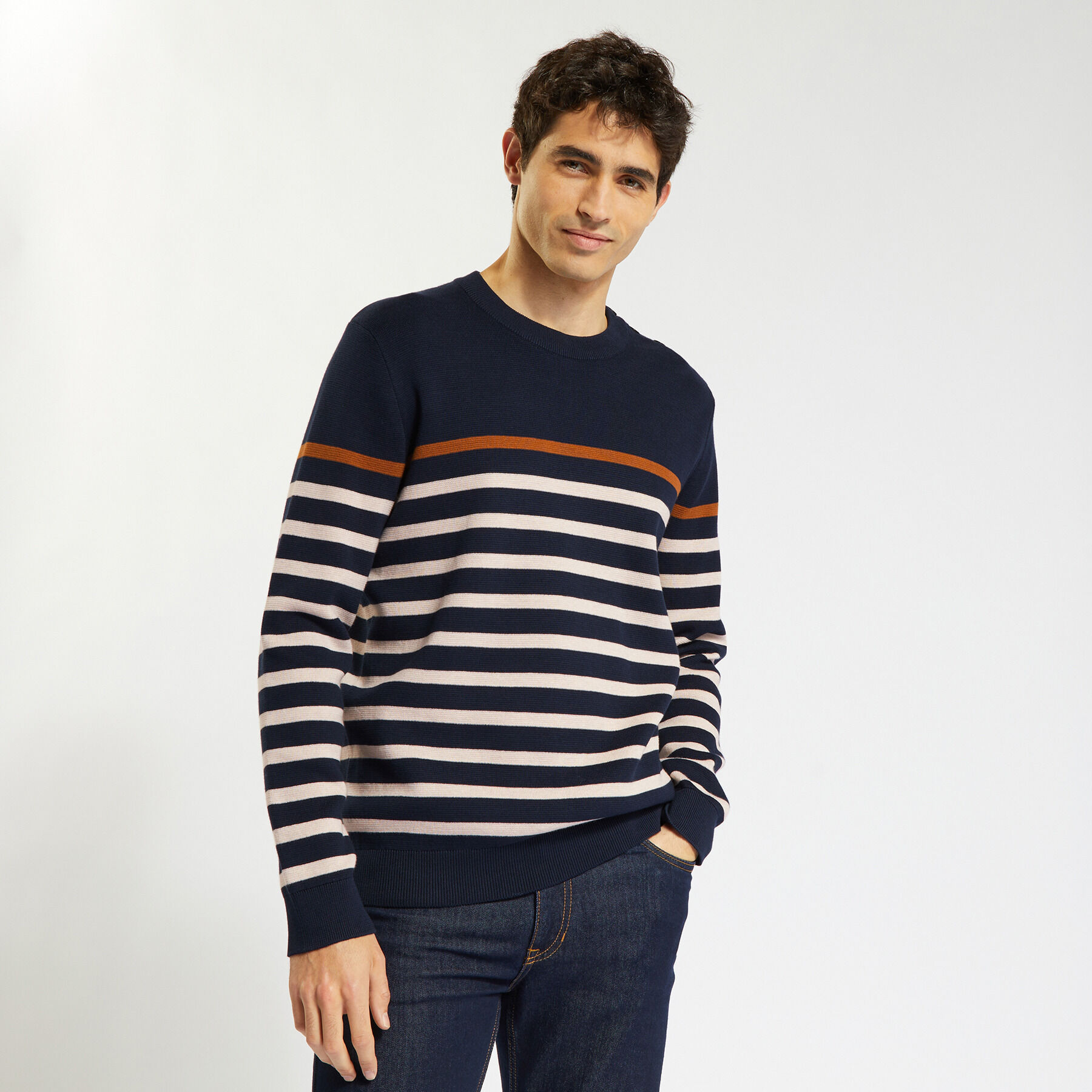 Pull col rond marini re