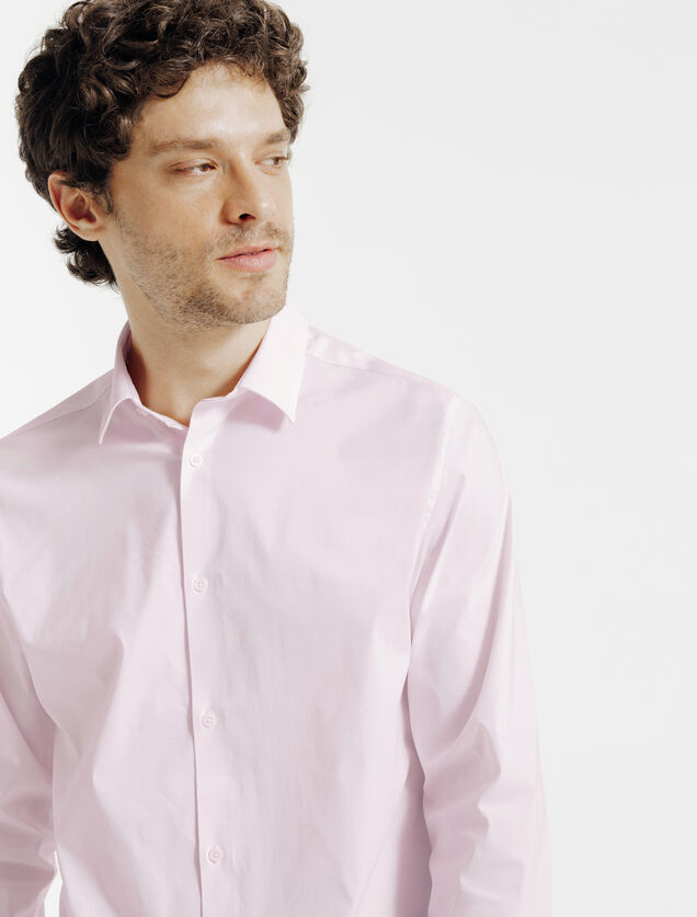 Chemise slim unie coton