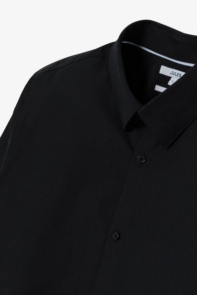 Chemise slim unie coton repassage facile