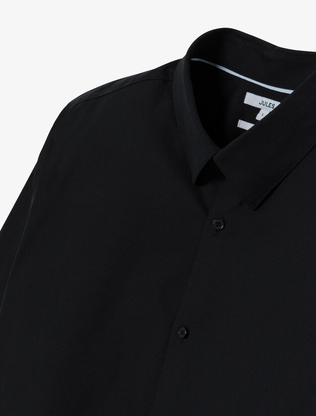 Chemise slim unie coton repassage facile