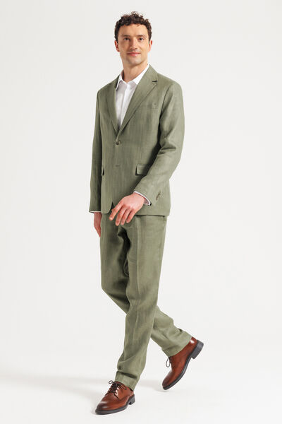 Veste de Costume Vert Kaki