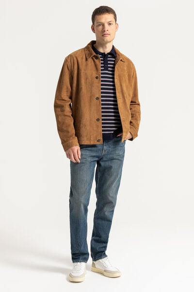 Polo en maille rayures