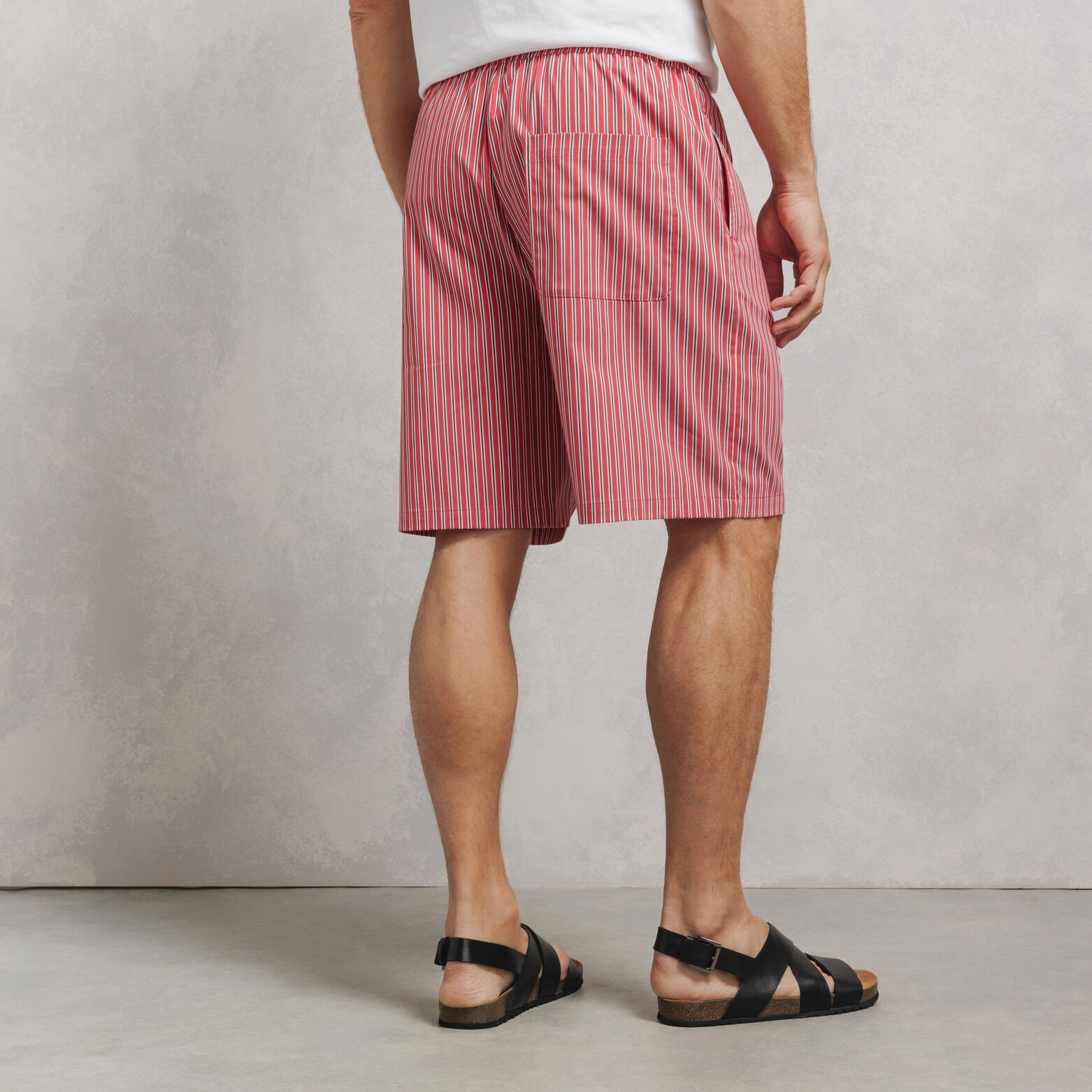Bermuda taille &eacute;lastiqu&eacute;e ray&eacute;