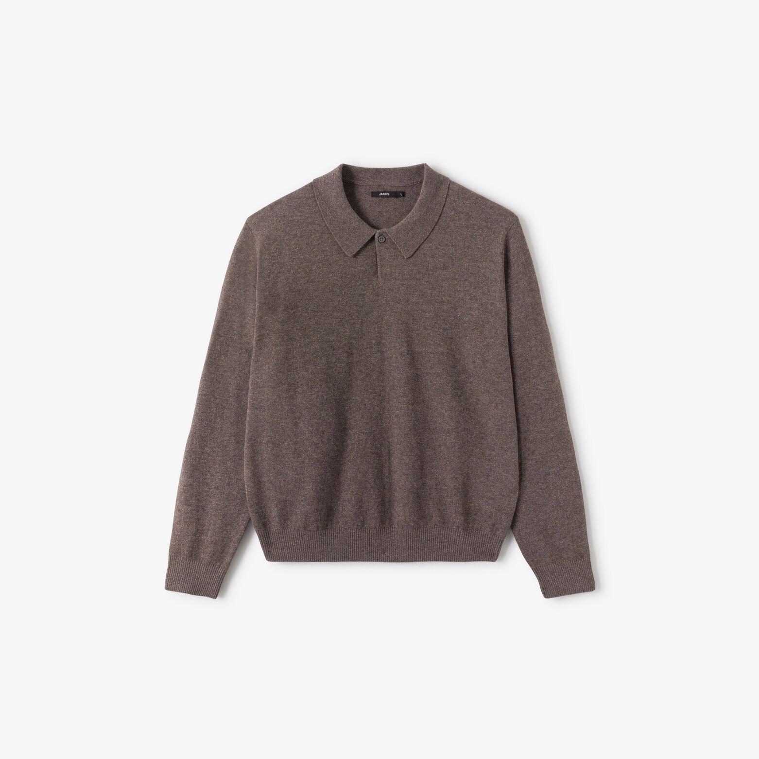 Tricot polo in merinos kasjmier