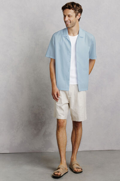 Chemisette col requin coton unie