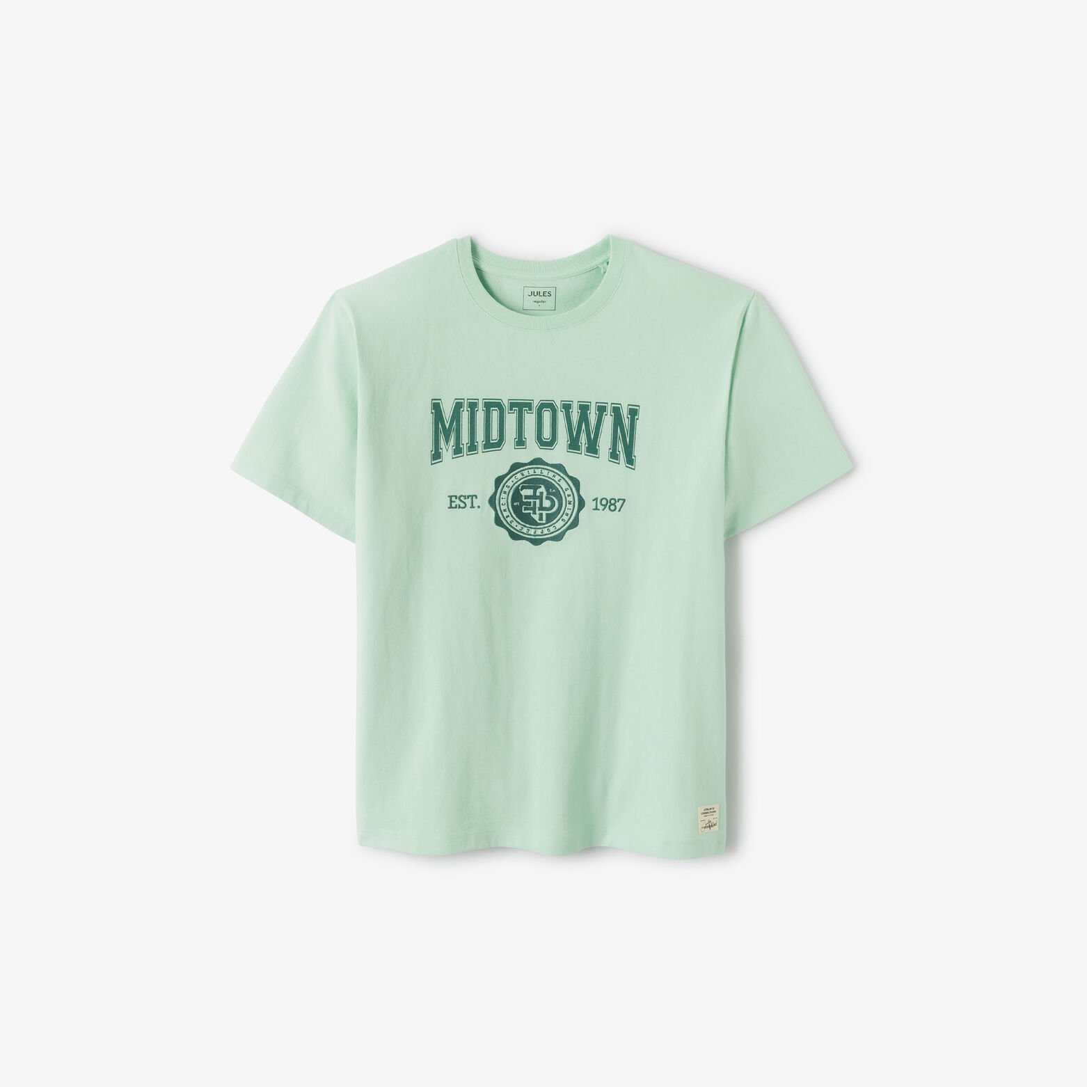 T-shirt in katoen met borduursel vooraan