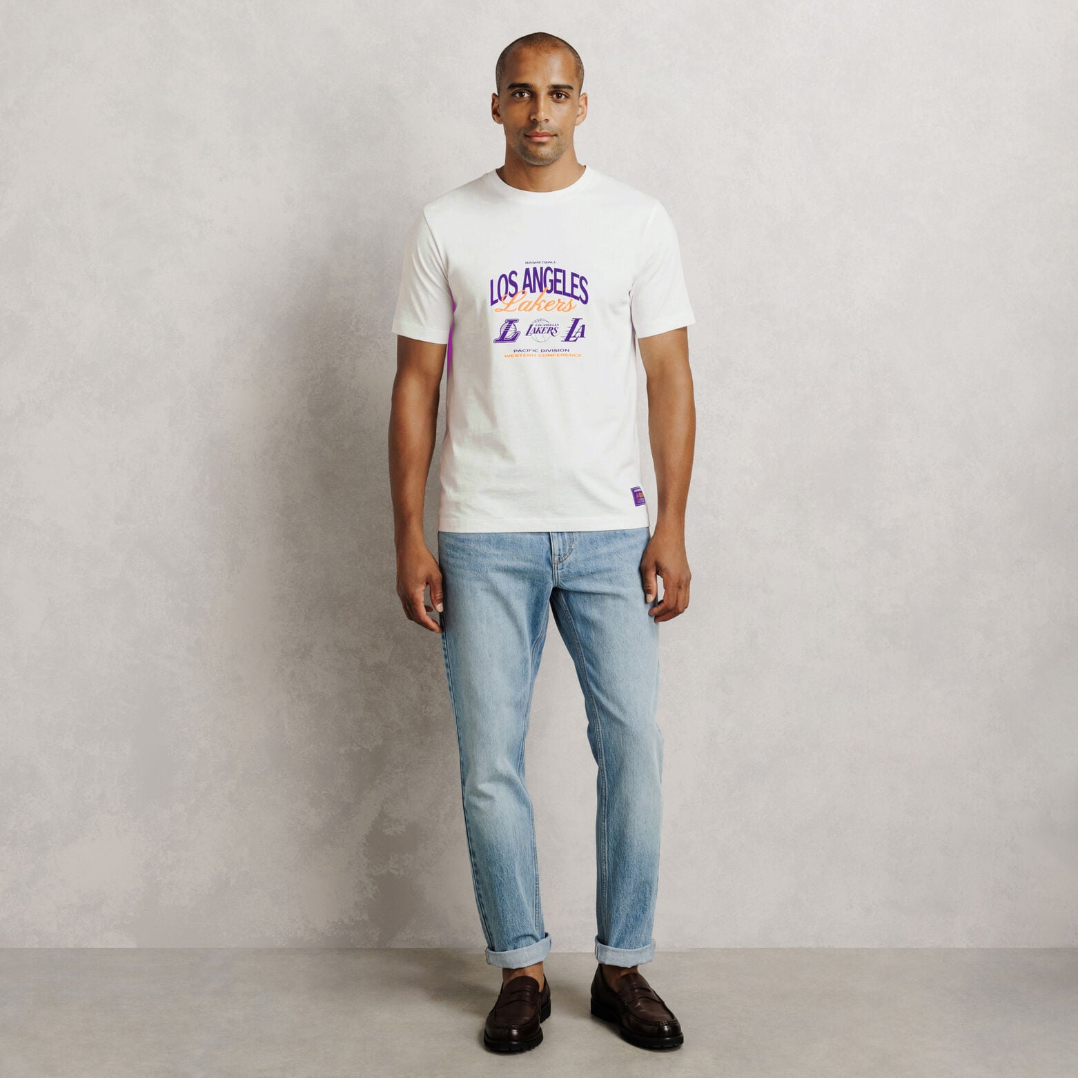 T-shirt met print Los Angeles Lakers NBA-licentie
