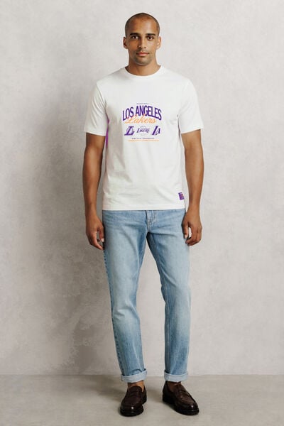 T-shirt met print Los Angeles Lakers NBA-licentie