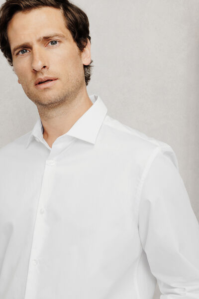 Chemise en coton regular unie