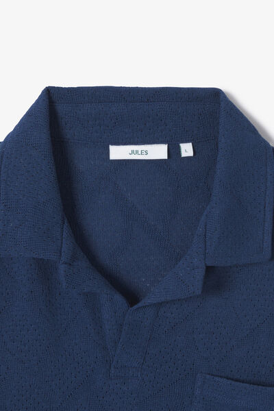 Polo col resort jacquard
