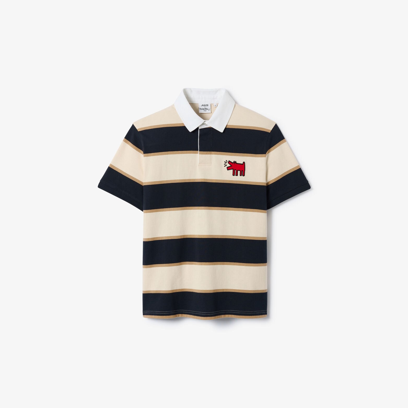 Geborduurde polo korte mouwen licentie Keith Harin