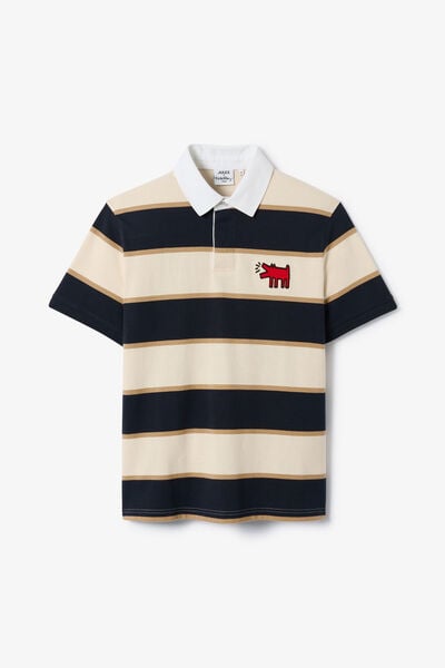 Geborduurde polo korte mouwen licentie Keith Harin
