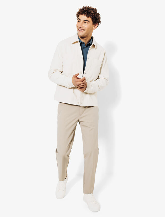 Slim effen hemd in gerecyclede polyamide