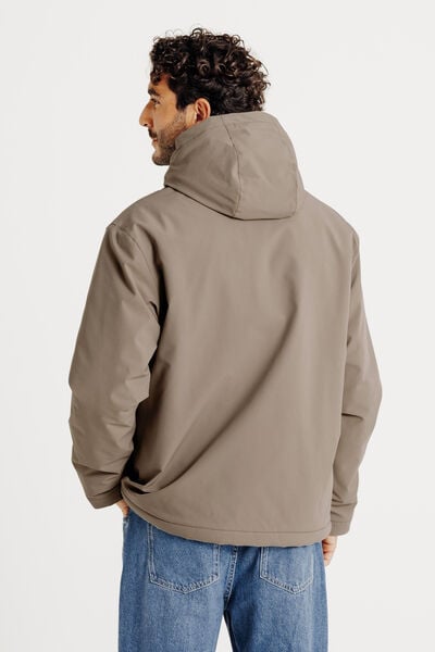 Blouson à capuche doublé en sherpa