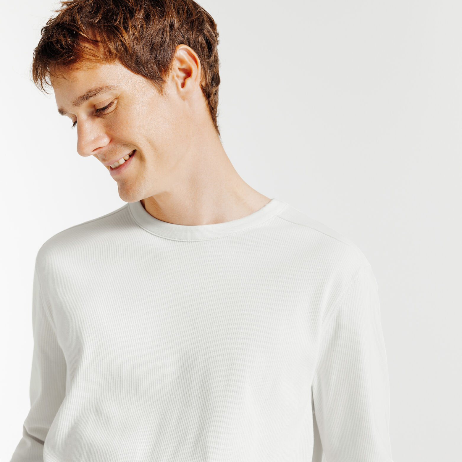 Tee shirt en c&ocirc;te manches longues