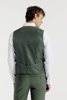 Slim fit kostuumgilet in bi-stretchstof