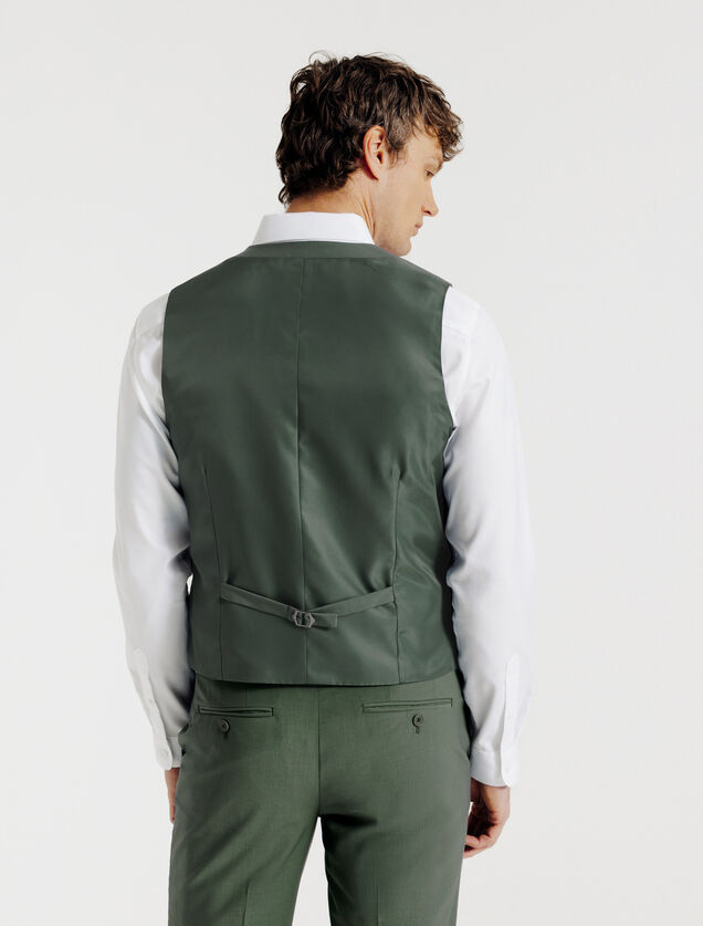 Slim fit kostuumgilet in bi-stretchstof