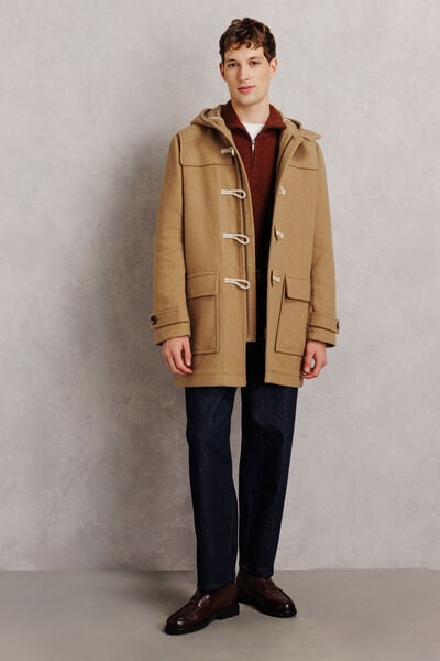 Manteau style duffle-coat avec capuche