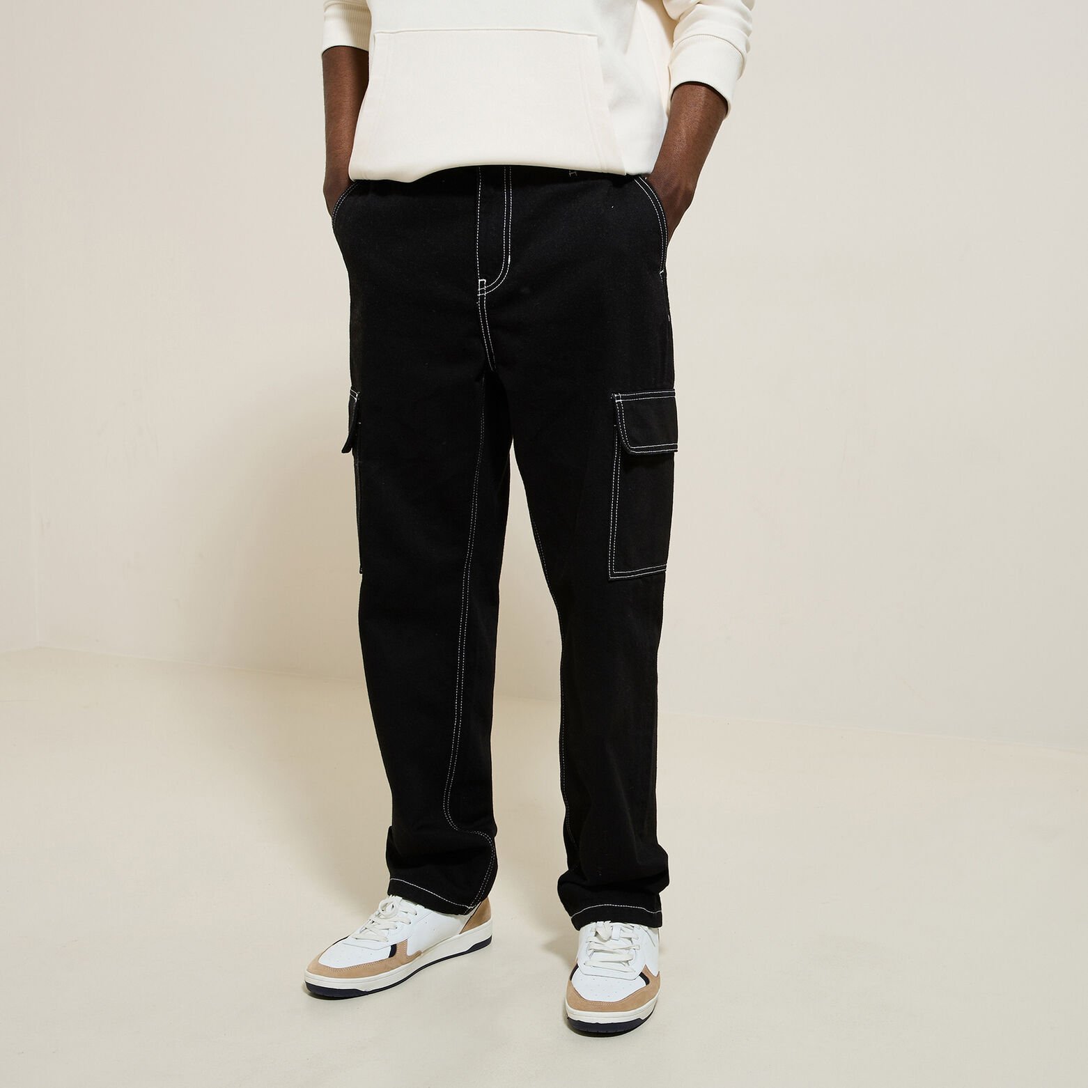 Pantalon Cargo Jules Pantalon Noir Homme Jules JULES PANTALON