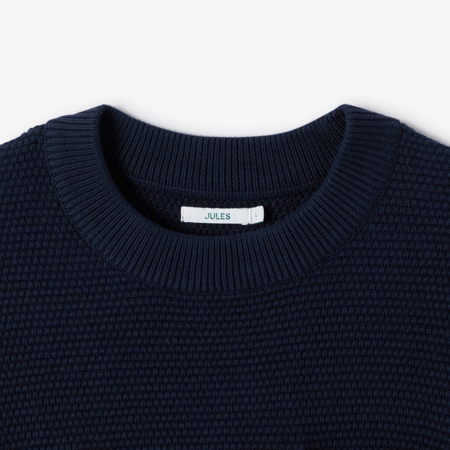 Pull col rond point de riz poche poitrine