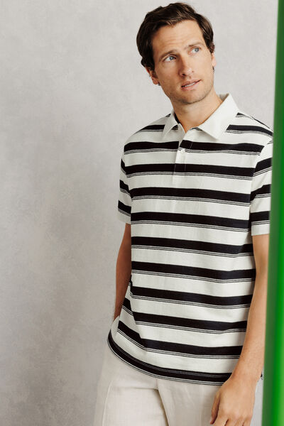 Polo ray&eacute; col chemise