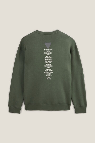 Sweater met ronde hals en print op voor-en achterk