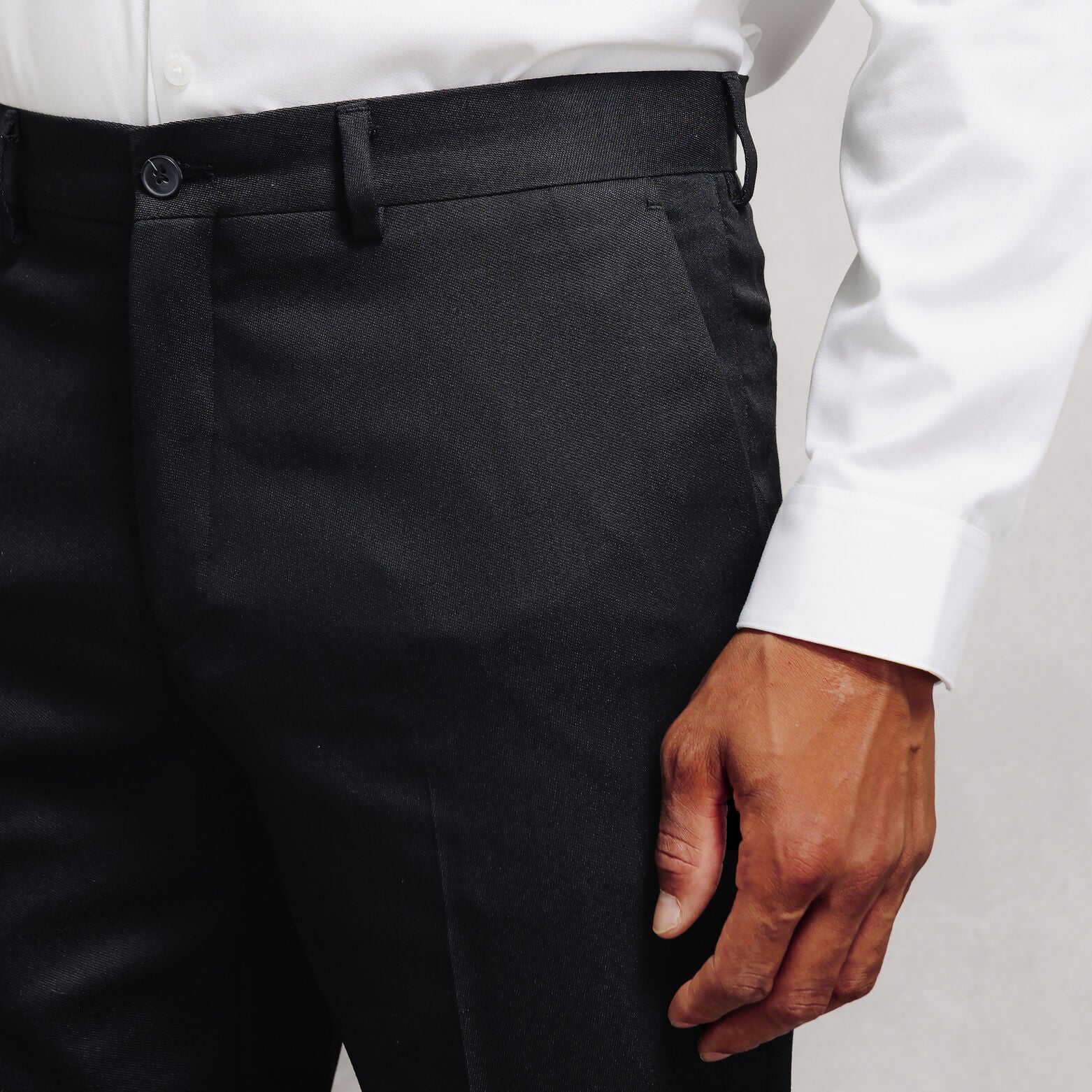 Slim fit effen kostuumbroek  