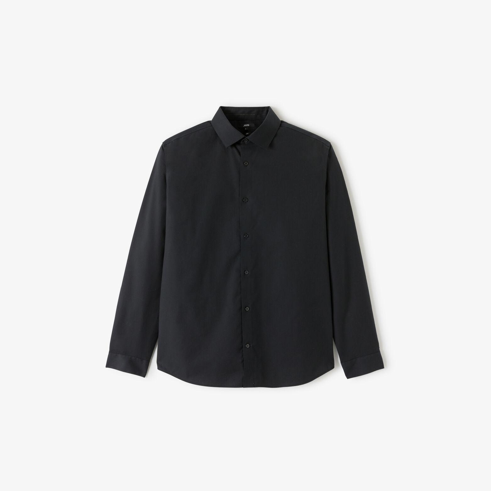 Slim fit effen strijkvrij hemd in katoen