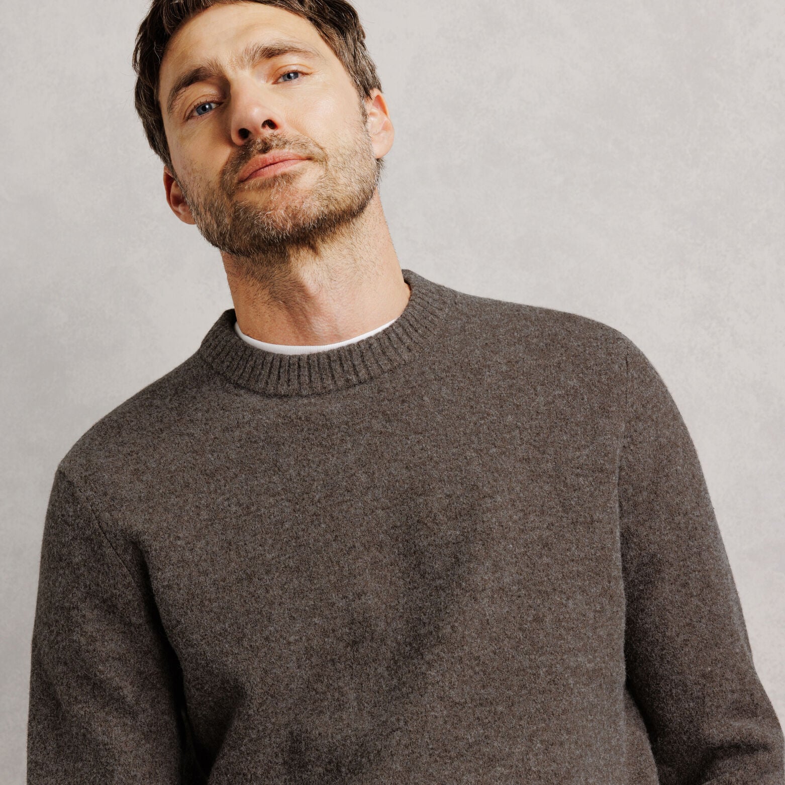 Pull col rond mousseux coton majoritaire