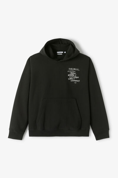 Sweat &agrave; capuche imprim&eacute; devant dos