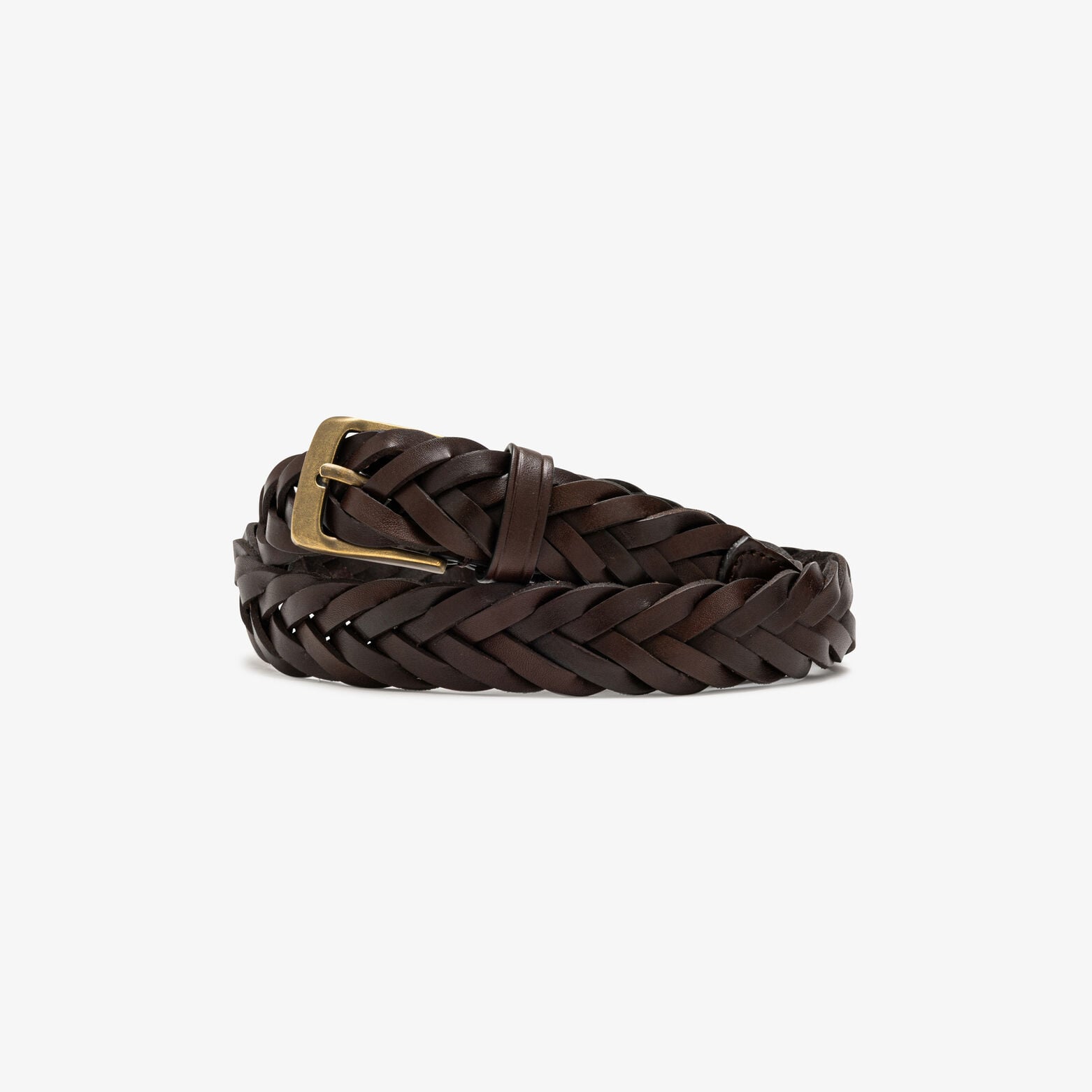 Ceinture cuir tress&eacute;e