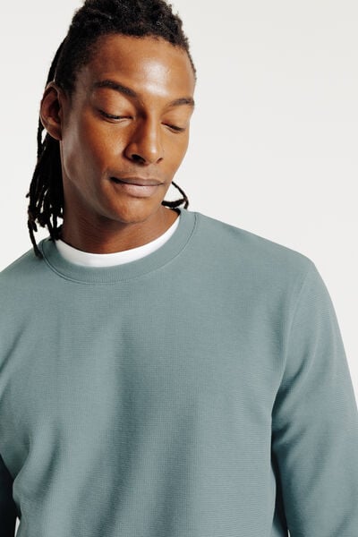 Tee shirt manches longues matière reliéfée